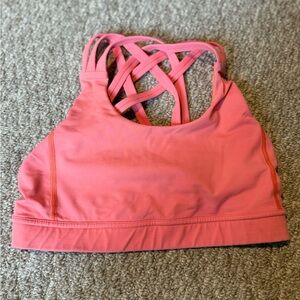 lululemon athletica Coral Pink Strappy Sports Bra